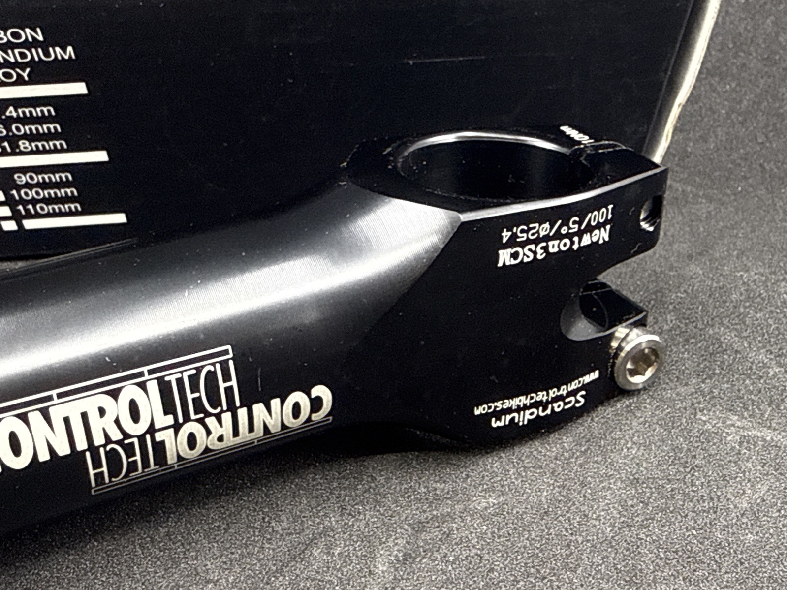 NOS ControlTech SCANDIUM Newton3SCM 100mm 5° 1-1/8″ 25.4mm Alloy Stem