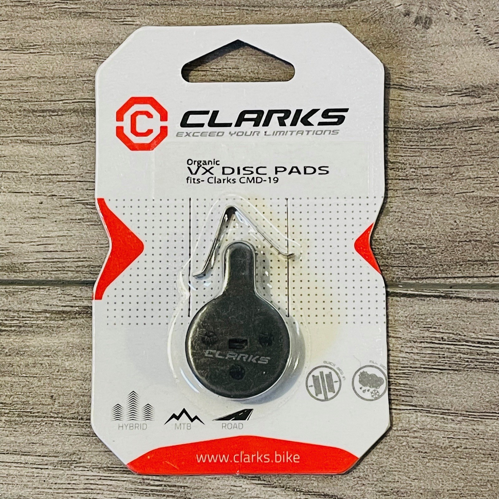 Clark’s VX865 Organic Disc Brake Pads fits Clark’s CMD-19