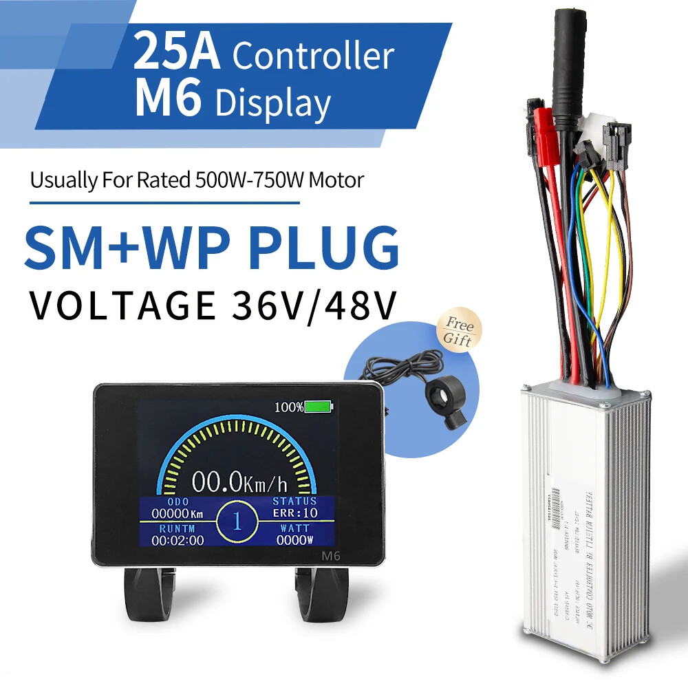 E-bike Controller and Display 36/48/52V 250-1500w Electric Bicycle Conversie Kit