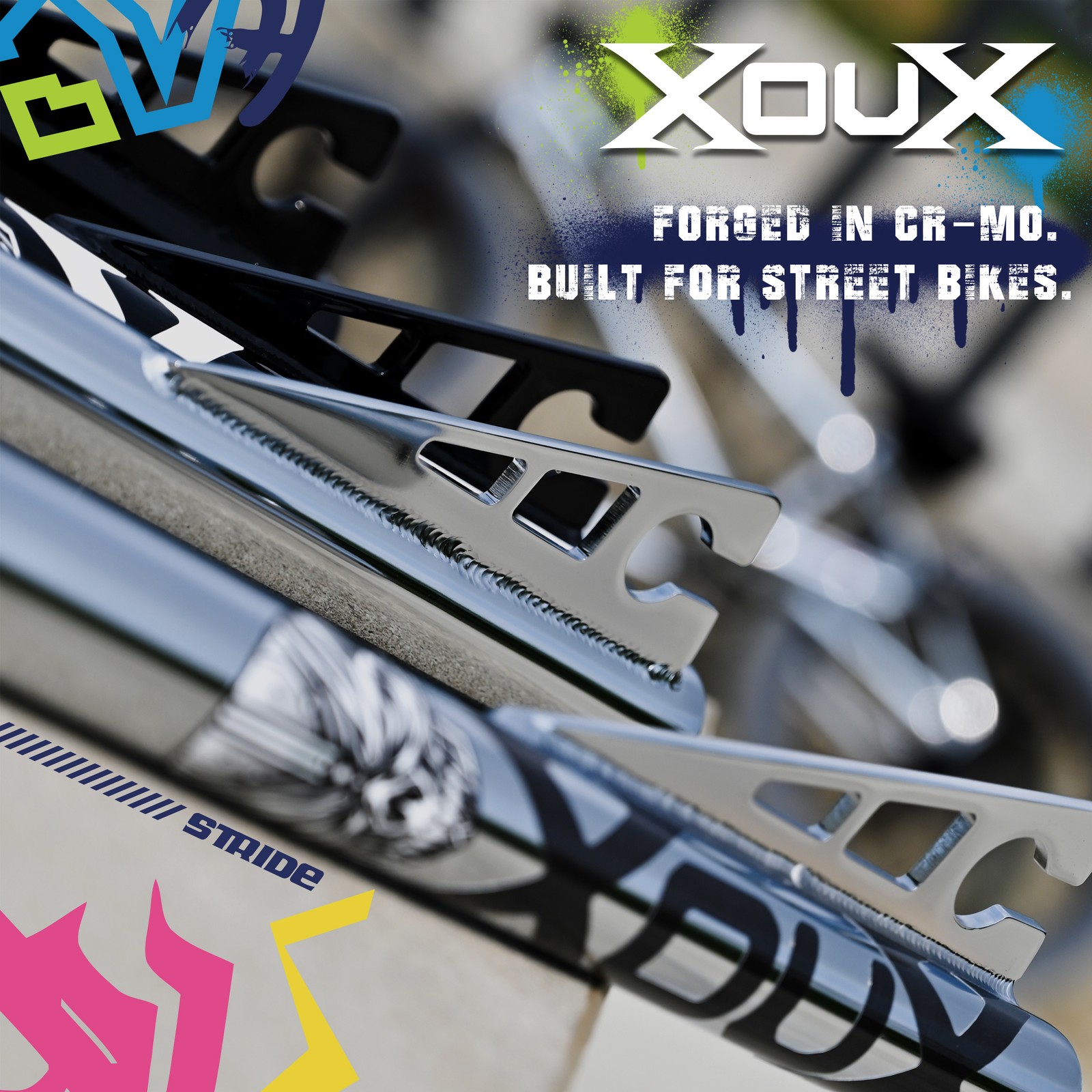 XOUX STRIDE 26 inch Threadless BMX Fork 1-1/8 inch , Silver