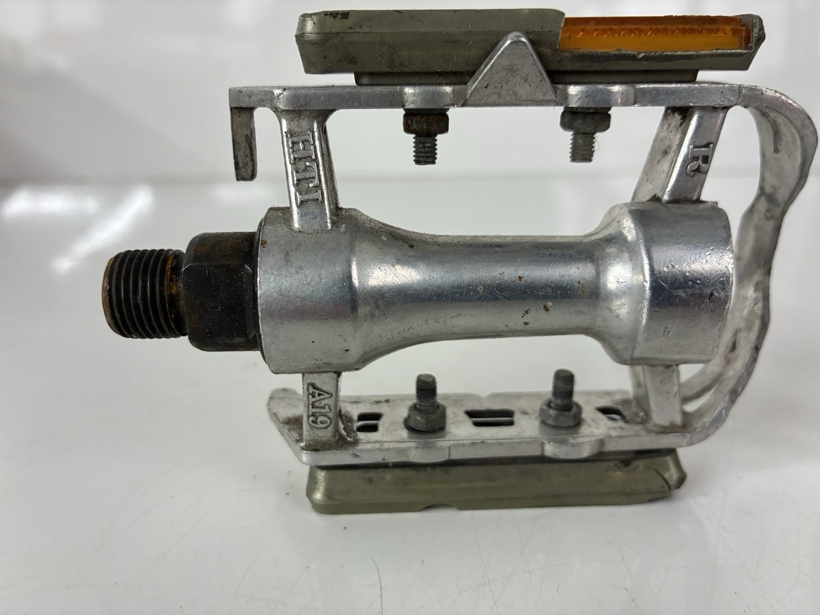 Vintage HTI Road Pedals 9/16 in Aluminum Silver A19 1980s Bike