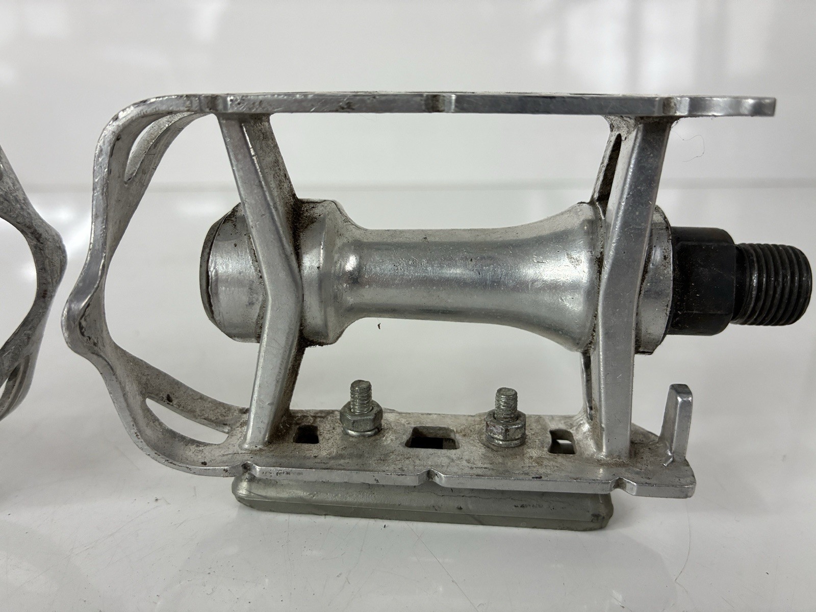 Vintage HTI Road Pedals 9/16 in Aluminum Silver A19 1980s Bike