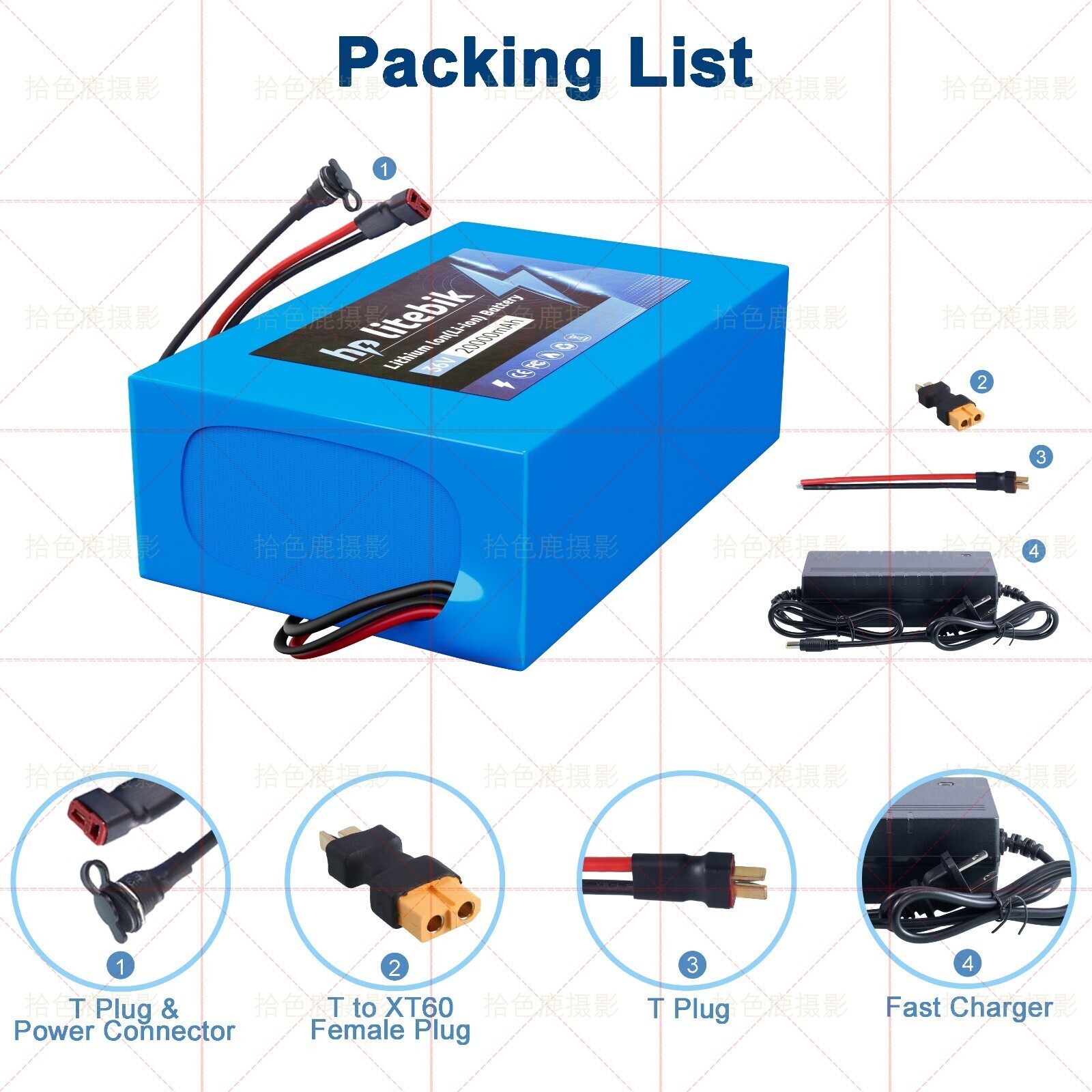 36V 20AH Li-ion Battery for≤1000W Ebike Scooter Electric Bicycle Charger 30A BMS