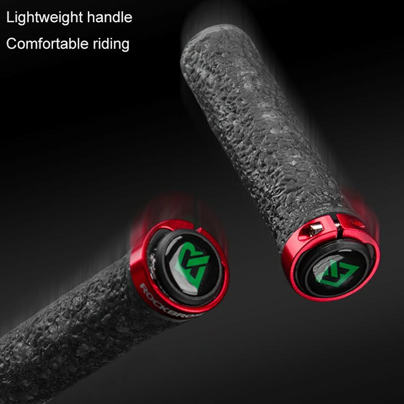 ROCKBROS Bike Handlebar Grips,Single Lock on Bike Soft Non-Slip-Rubber Hand Grip