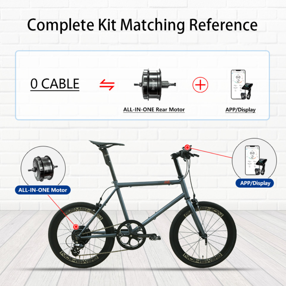 KEYDE P160 Ebike All-In-One Conversion Kit Class 1 Bulit in Battery / Controller