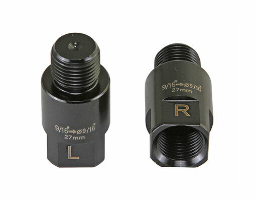 NEW! ABSOLUTE PEDALS EXTENDERS 27.5MM 9/16 CRANK TO 9/16 PEDAL IN BLACK.
