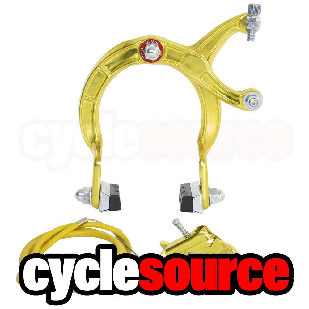 ENIX BMX Brake FRONT & REAR SET Alloy GOLD Bike Bicycle Caliper Cable Lever