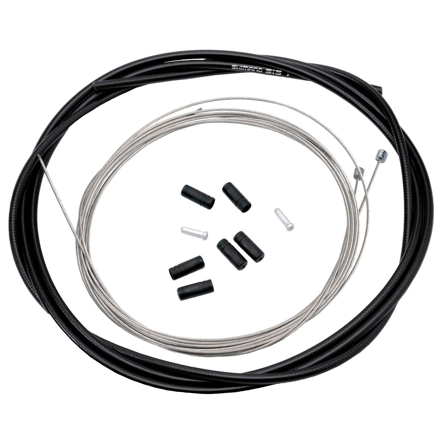 Shimano Road gear cable set, steel inner wire, black
