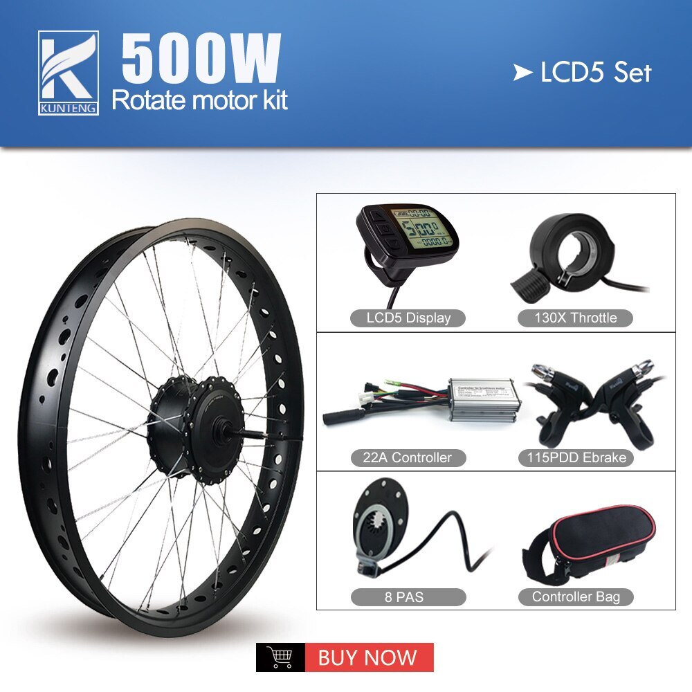 Snow Beach Electric Fat Bicycle 36V 48V 500W Rear Rotate Hub Motor Wheel