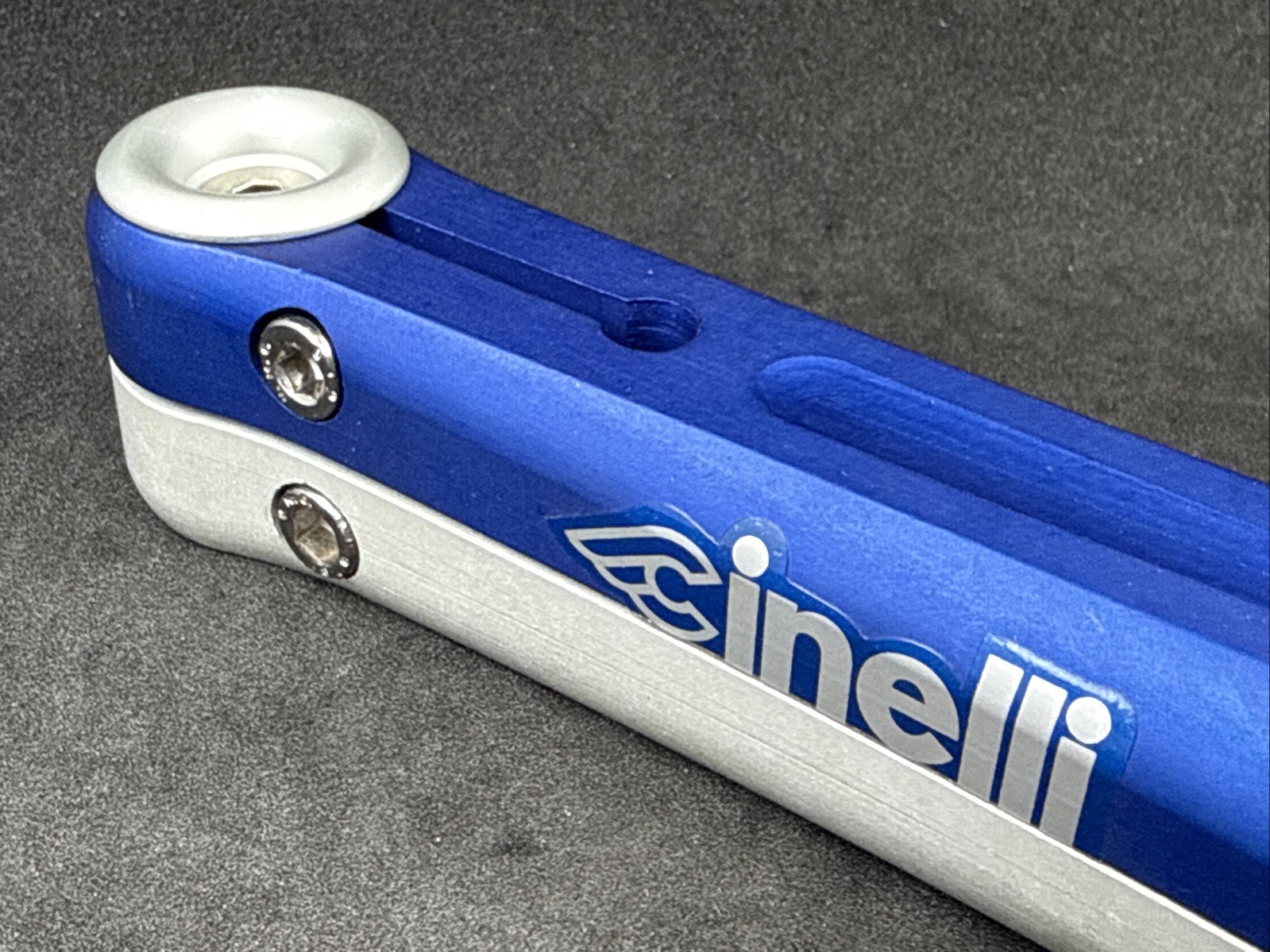 Vintage Cinelli SESAMO Stem Silver & Blue 140mm 25.4mm 1in Steerer 26.0mm Clamp