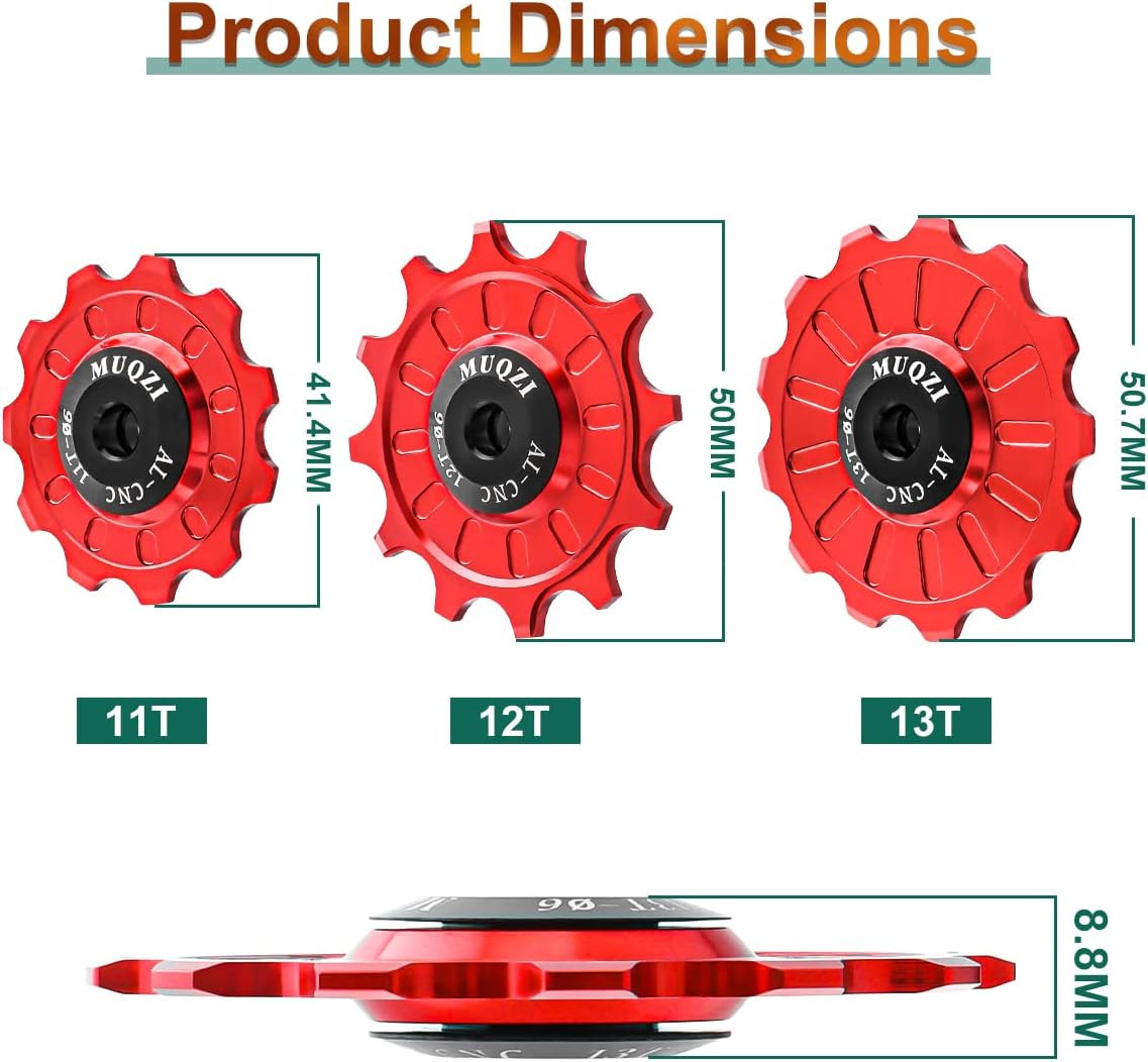 11T/12T/13T Bike Rear Derailleur Pulley Roller Idler Bearing Jockey Wheel Pulley