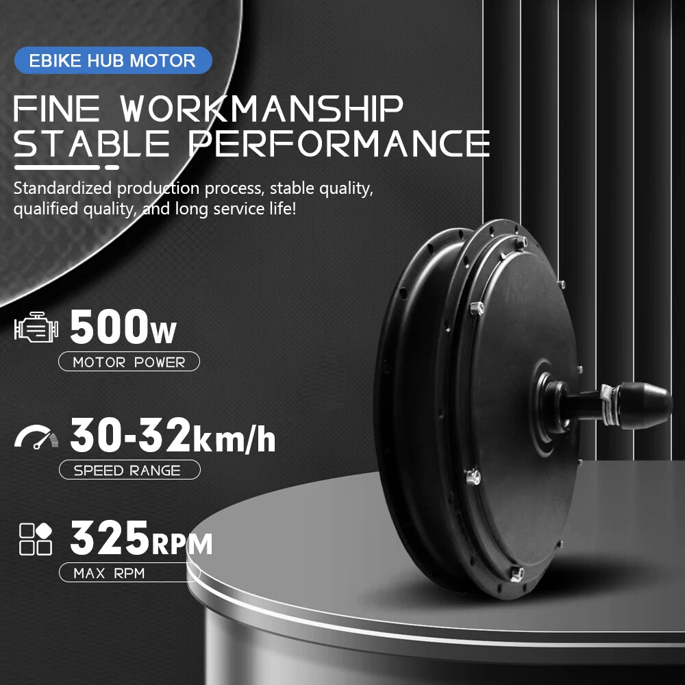 36V 48V 500W Rear Rotate Brushless Gearless Hub Motor 20-29in 700C for MTB Ebike