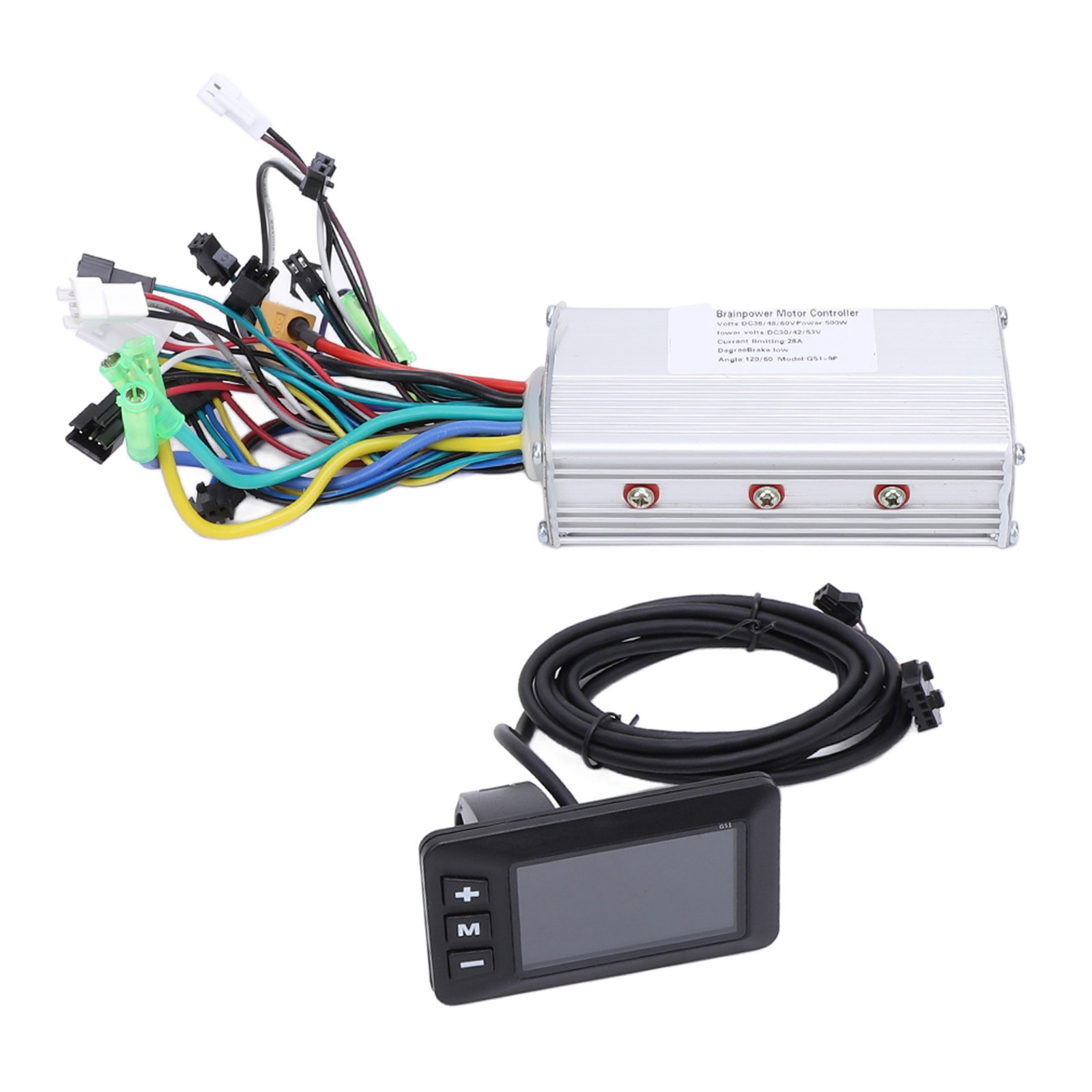 36V 48V 60V 500W 28A Sine Wave 3 Mode 5530 Brushless Controller G51 LCD Dis CDJK
