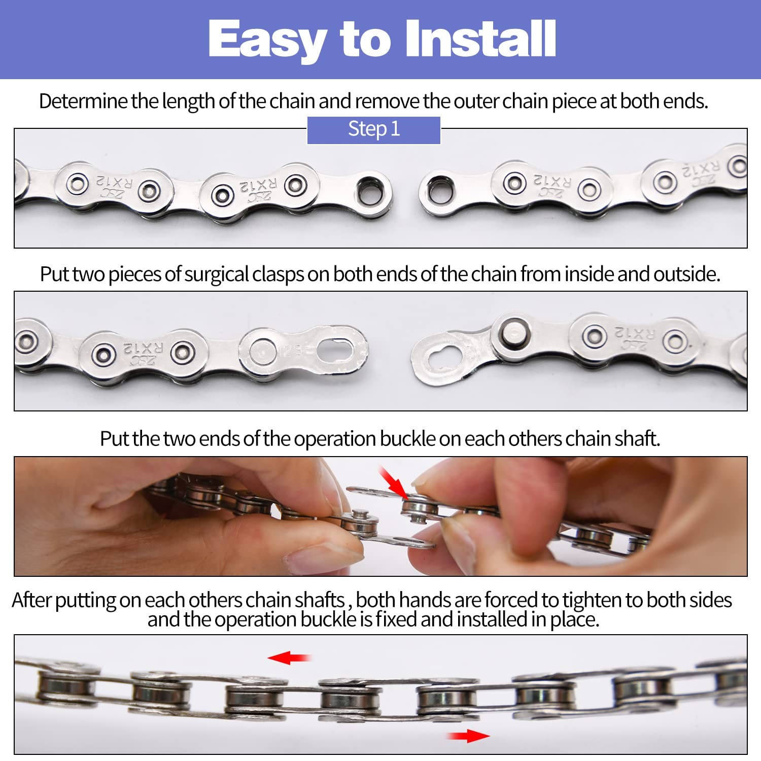 6/7/8-Speed Bike Chain – Heavy-Duty Steel Chain for Mountain & Road Cycling