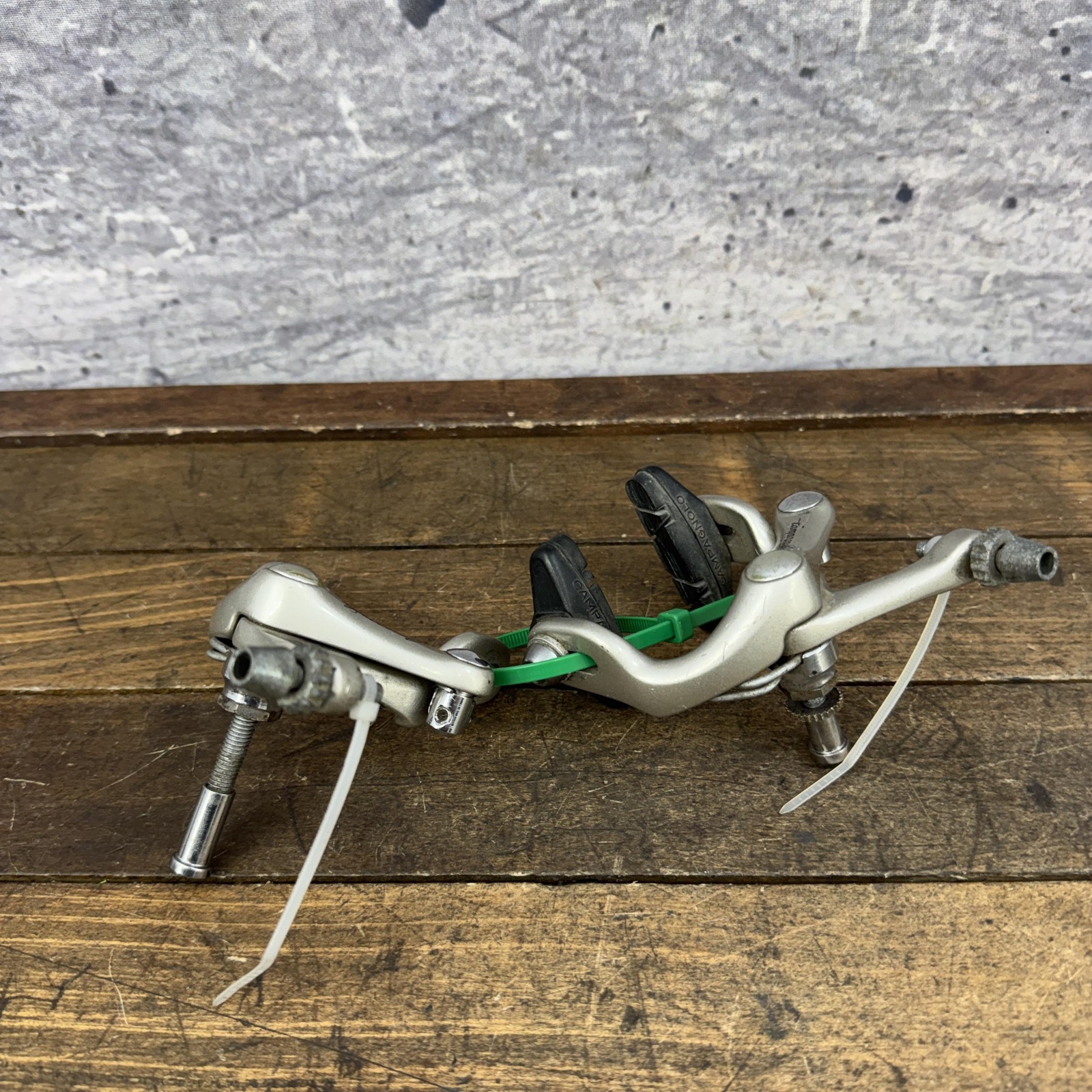 Vintage Campagnolo Caliper Brakes Set Silver F/R Road Racing Bike Side Pull 90s