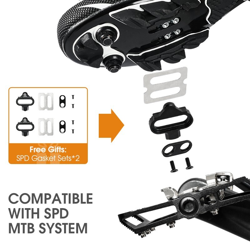 WEST BIKING Aluminum Alloy Bicycle Pedals DU Bearing SPD Bike Clipless Pedals