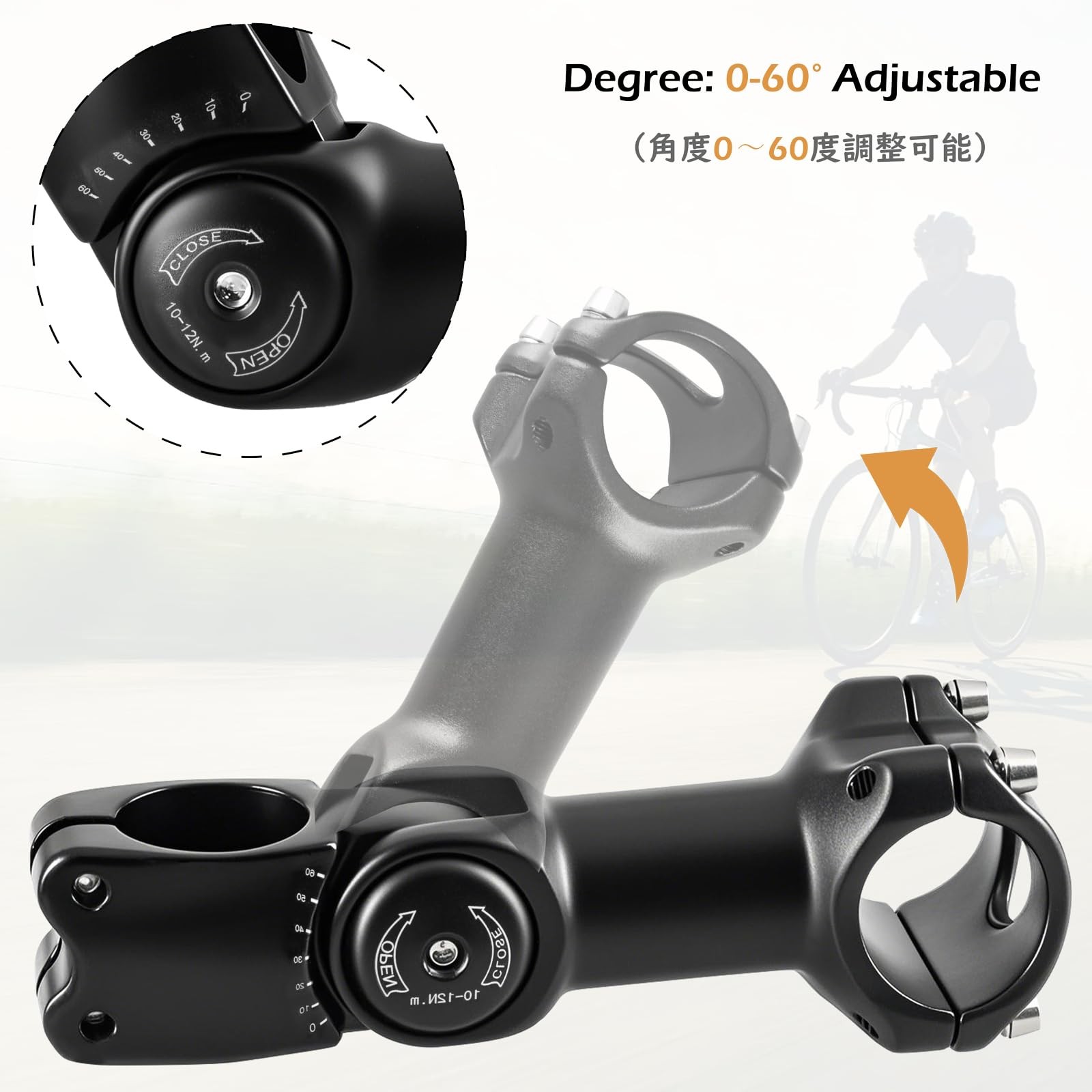 Bike Stem 25.4 31.8 Adjustable 90/110/130/145mm Bike Handlebar Extender Stem …