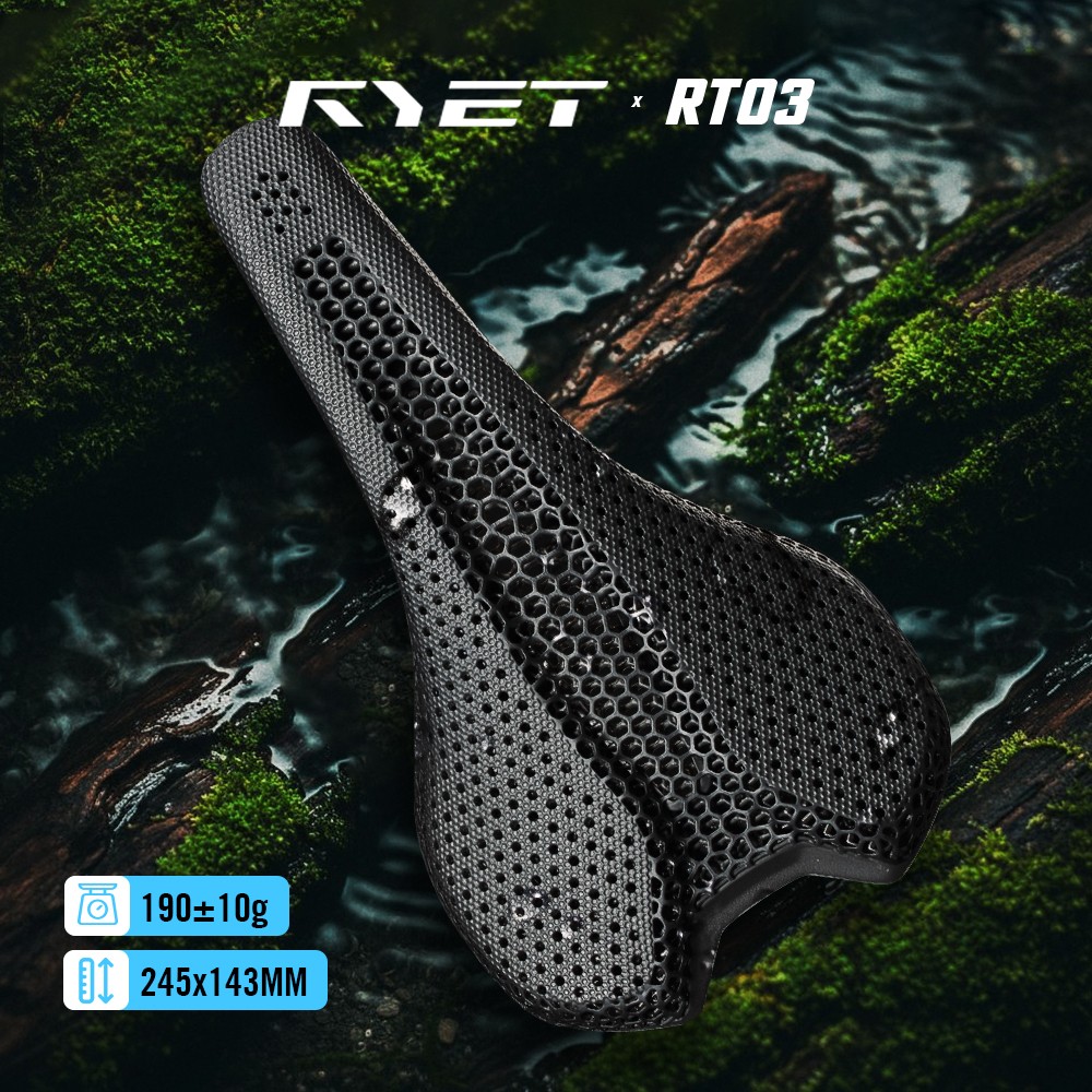 3D Printed Bike Road MTB Saddle 190g Ultralight Full Carbon Fiber Rails 7x9mm