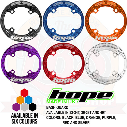 Hope Bash Guard 4 Bolt 104mm BCD – 32-34T 36T-38T 40T – All Colors – Brand New