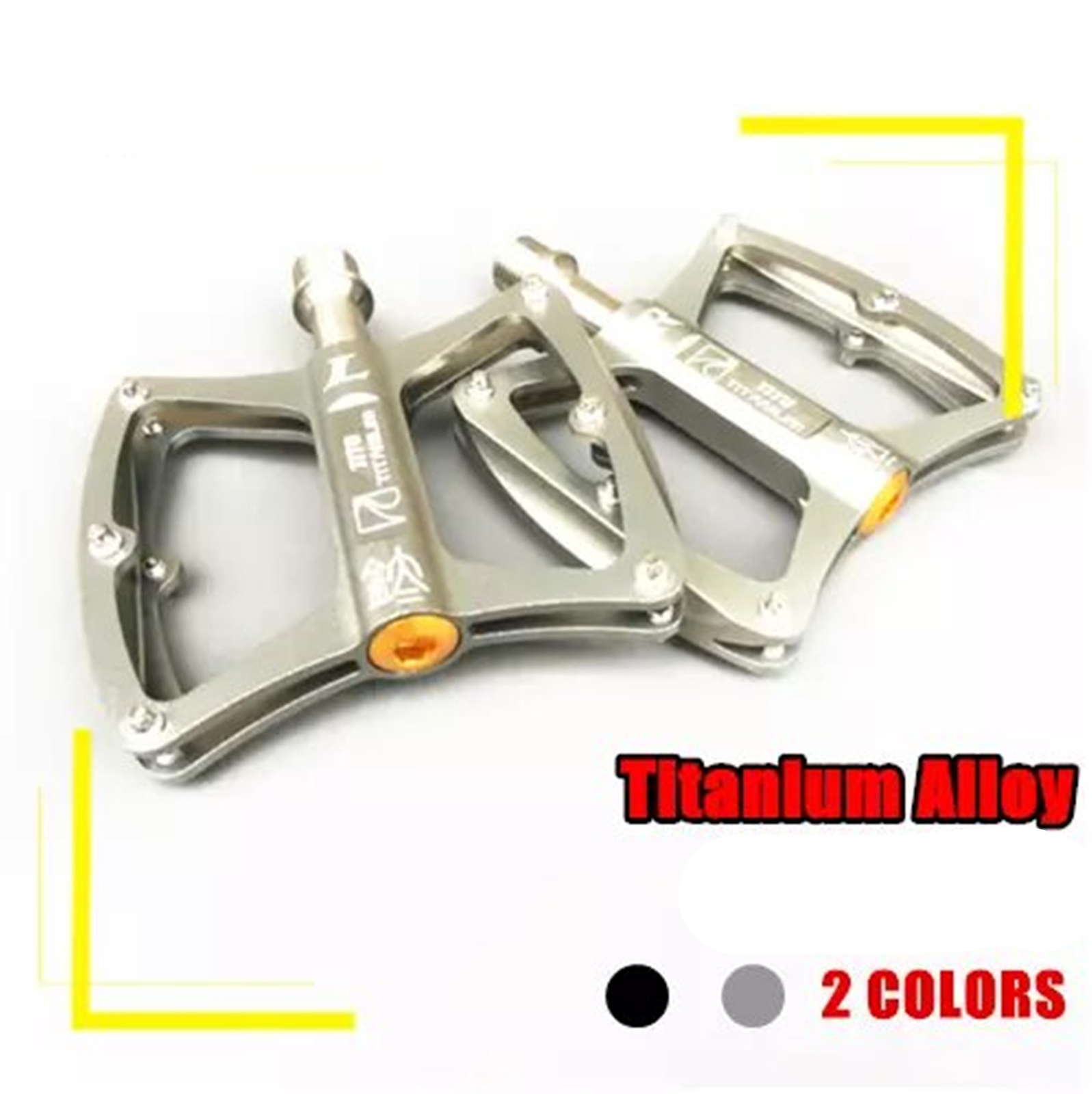 Ultralight 9/16″ Titanium Bicycle Pedals Mtb Bearing Road Bike Flat Pedals