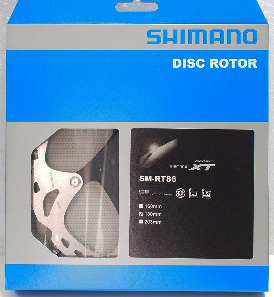 New Shimano Deore XT/Saint SM-RT86-M Ice-Tec 6 Bolt Rotor 180mm, NIB