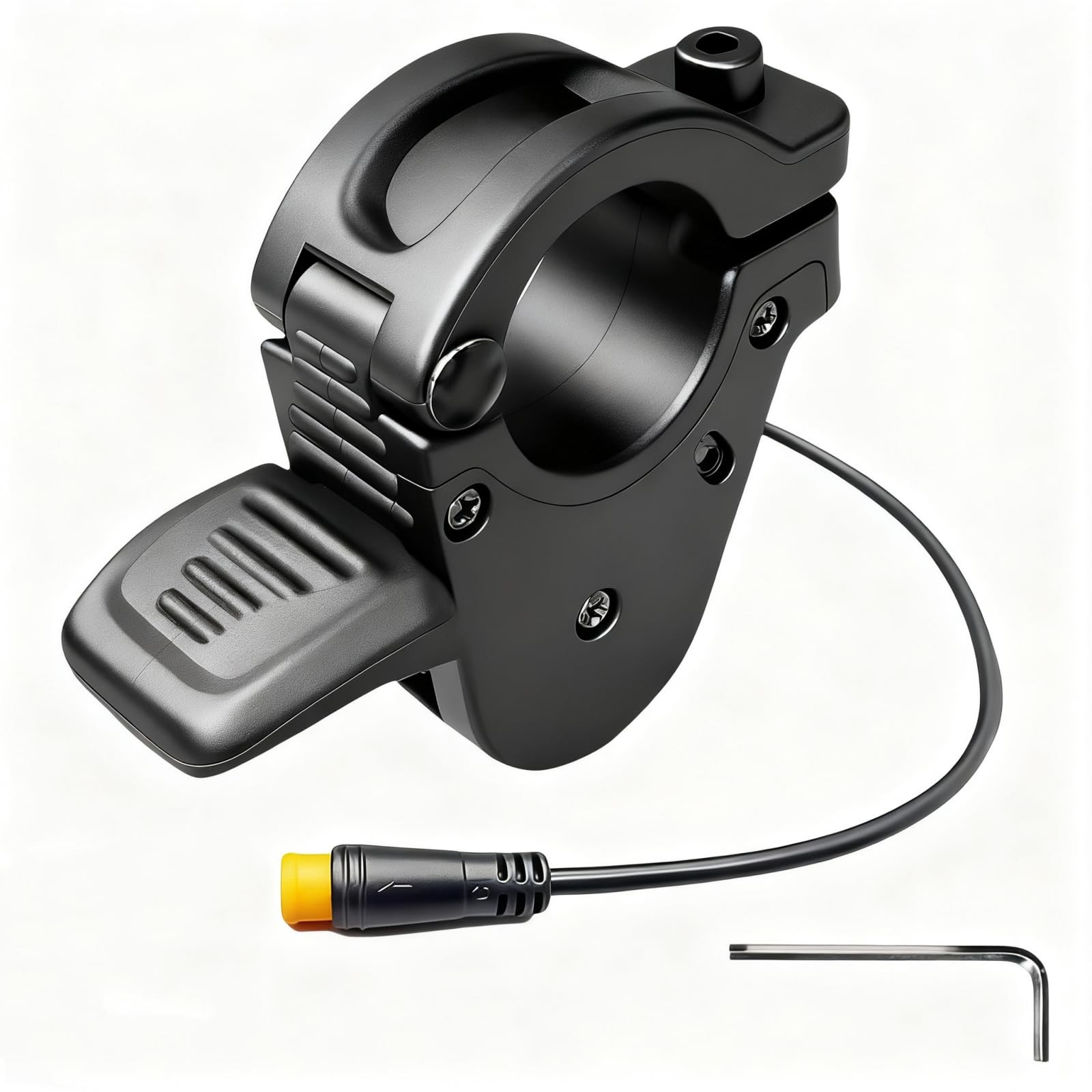 Swrxearn Ebike Thumb Throttle12V/24V/36V/48V/52V/60V/72V 3-Pin M8 Waterproof