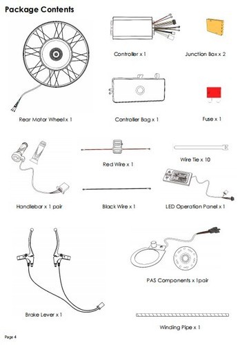 26″ Rear Hub Motor LCD E-Bike Electric Bicycle Conversion Kit Fat Tire 48V 1500W