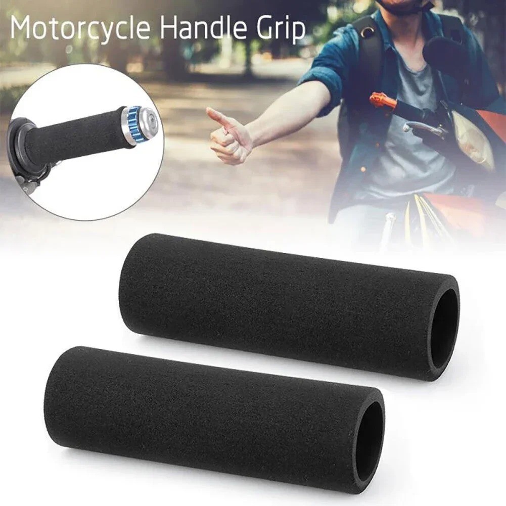 1 Pair Motorcycle Handlebar Grip Foam Cover Anti Vibration Comfort Sleeve