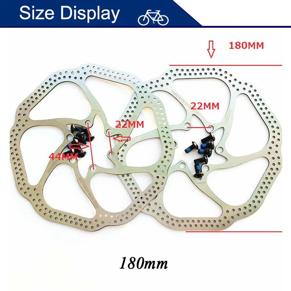 1/2pcs Bike MTB 160mm 180mm 203mm Stainless Rotors Disc Bike Brake Rotor 6 bolts