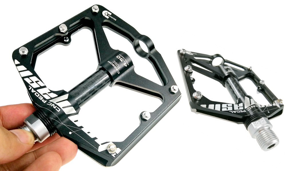 USA MTB Mountain Bike Pedals Aluminum Carbon Bicycle Flat Pedals 3 Bearings