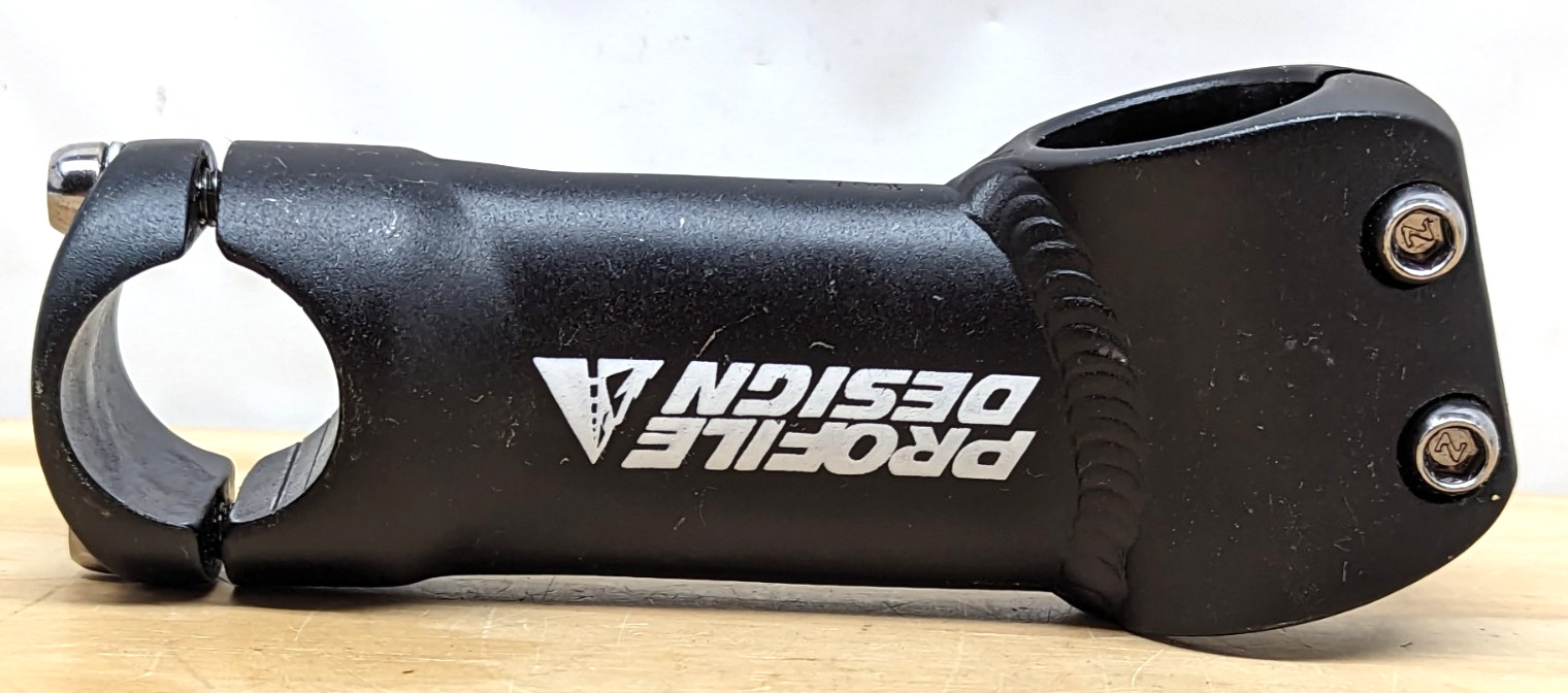Profile Design Stem 1 in Threadless 25.4 mm Clamp 100 mm Black Road Race 1″
