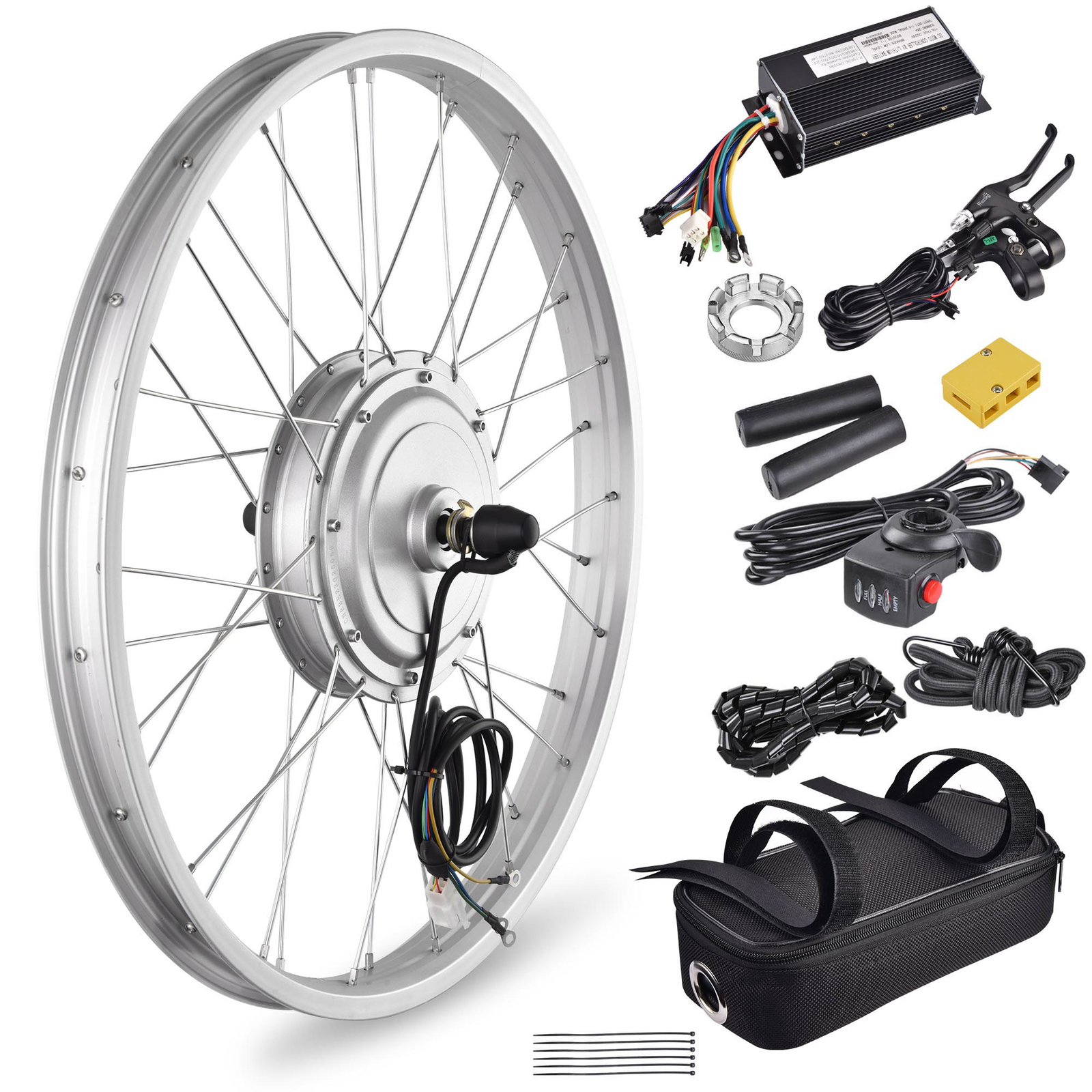 Yescom Electric Bicycle Front Wheel EBike Conversion Kit For 24″ 36V 750W E-Bike