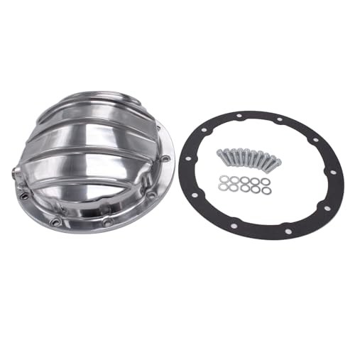1 Set Polished Silver Rear Aluminum Nodular Iron GM Differential Cover 10