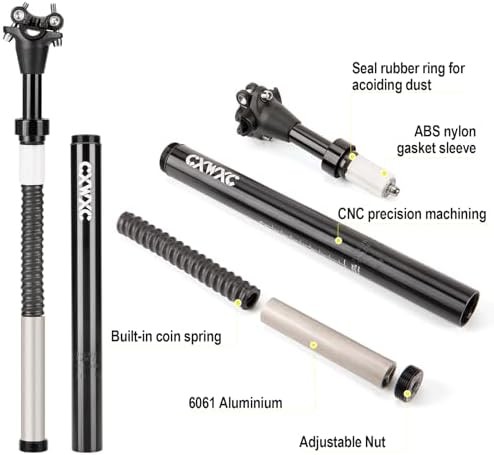 CXWXC Suspension Seatpost 27.2 30.9 31.6mm x 400mm – Shock Absorber Bicycle Seat