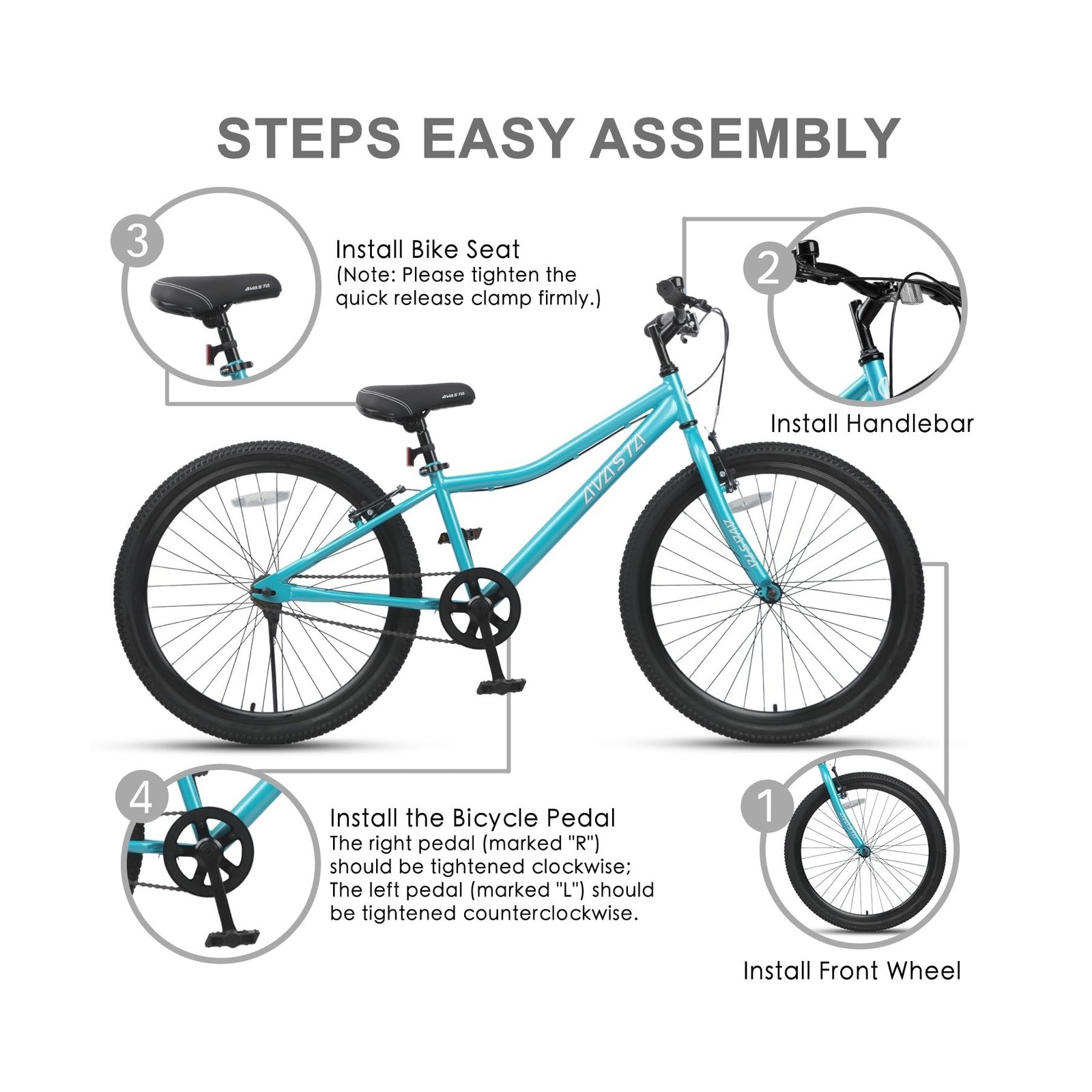 AVASTA Bilbo 18 20 24 Inch Kids Bike for Boys Girls Youth 5-14 Years Old | Re…