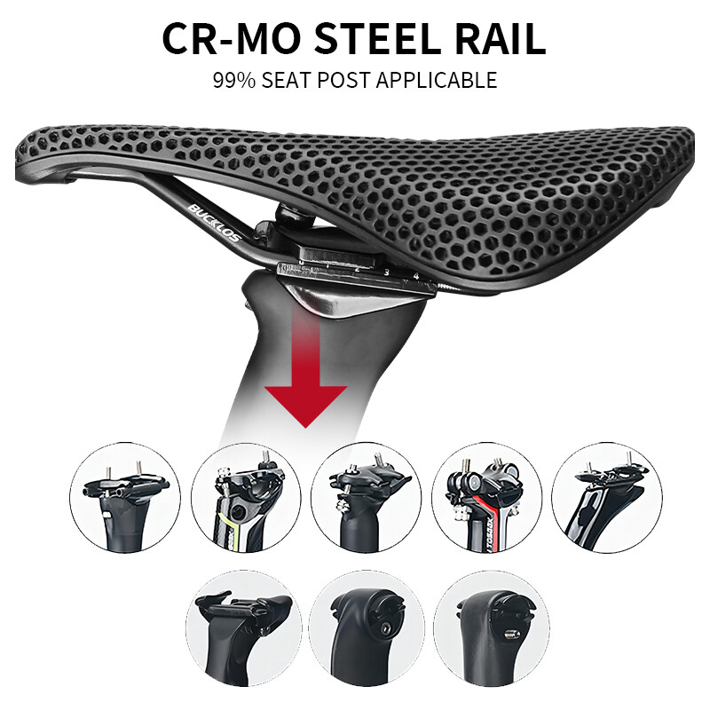 3D Printed Cycling Saddle 143/155mm Ultralight MTB Gravel Road Bike Seat Cushion