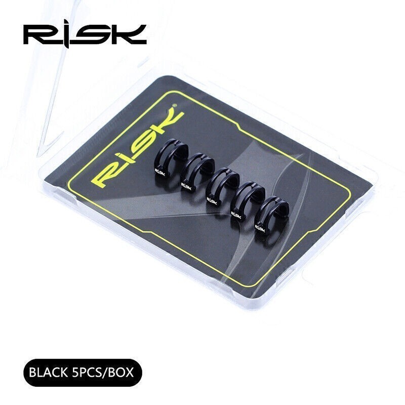 5PCS Aluminum Alloy Bicycle C-Clips Hose Buckle Brake Line Frame Organizer Tools