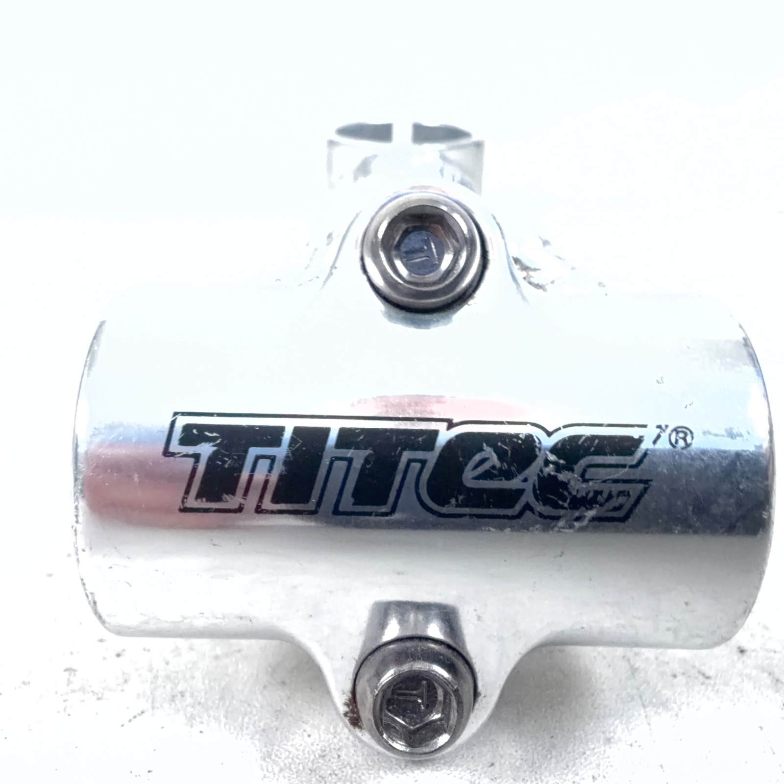 Vintage Titec Stem 1 1/8 in Threadless 25.4 mm MTB 120 mm 2 Bolt Silver 90s