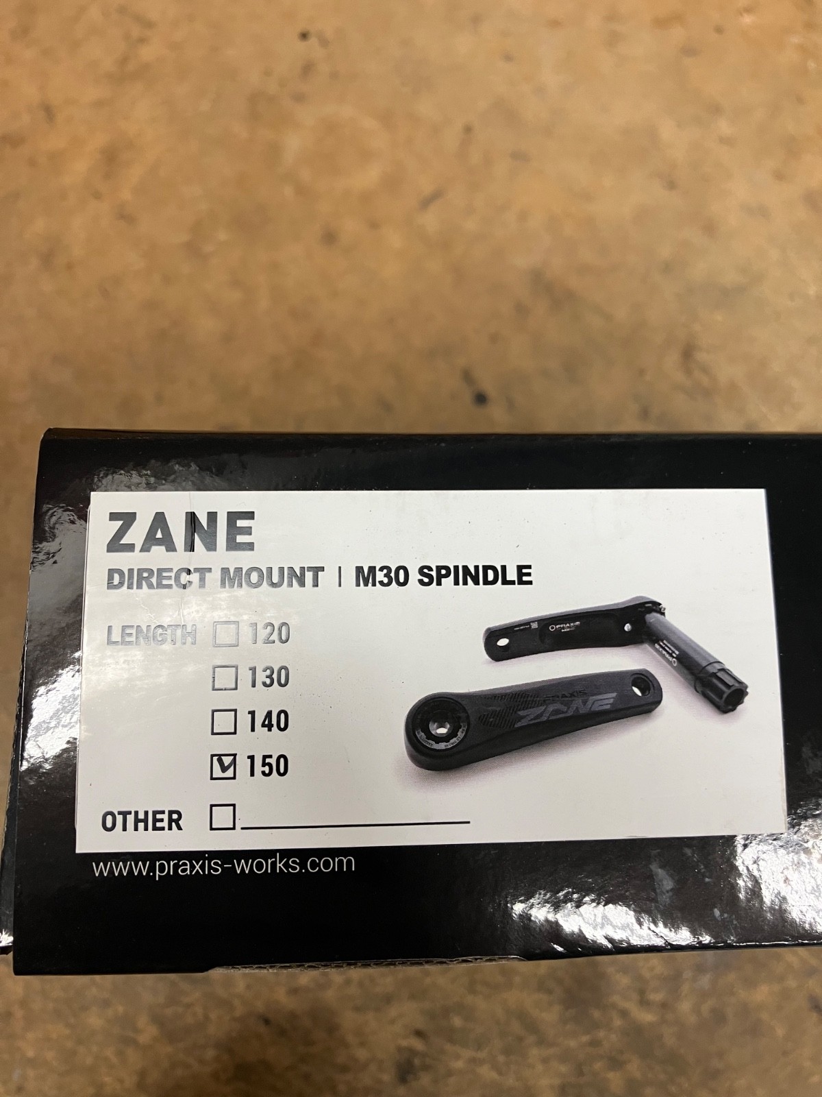 Praxis Works Zane Crankset 150mm black Direct Mount 30mm crank mtb sram 3 bolt