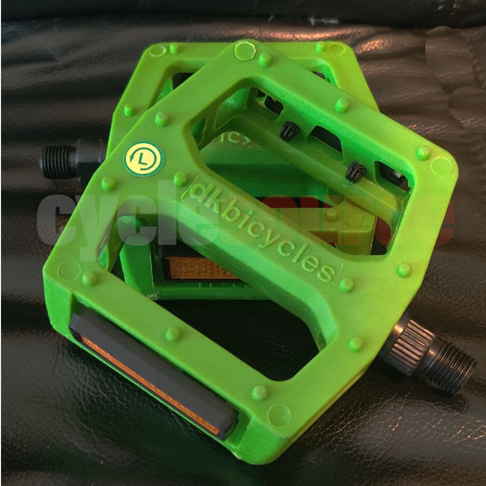 dkbicycles bmx track cruiser Bike Pedals 1/2″ Axle, Green