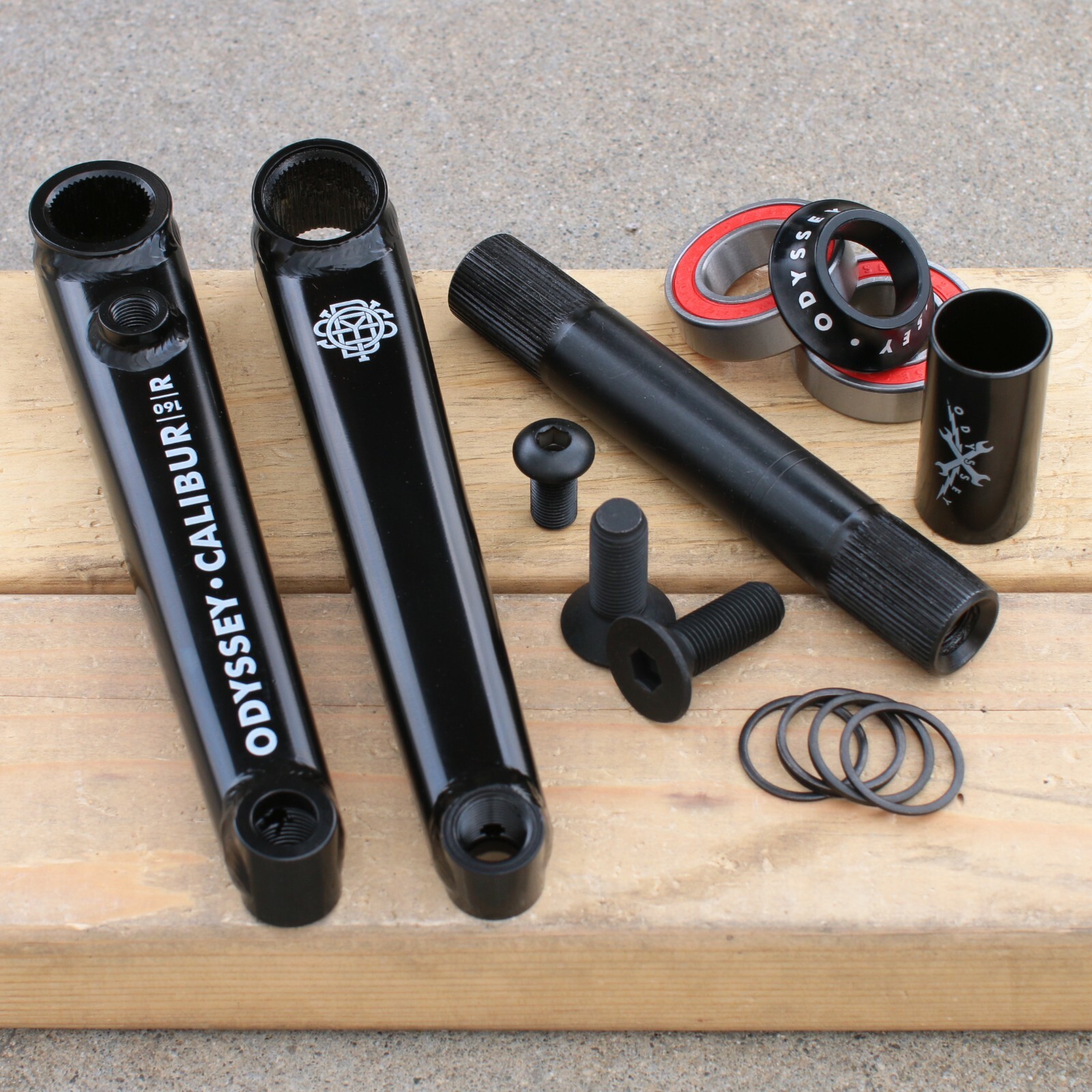 ODYSSEY BMX BIKE CALIBUR v2 BICYCLE CRANK + SPROCKET KIT BLACK SUNDAY
