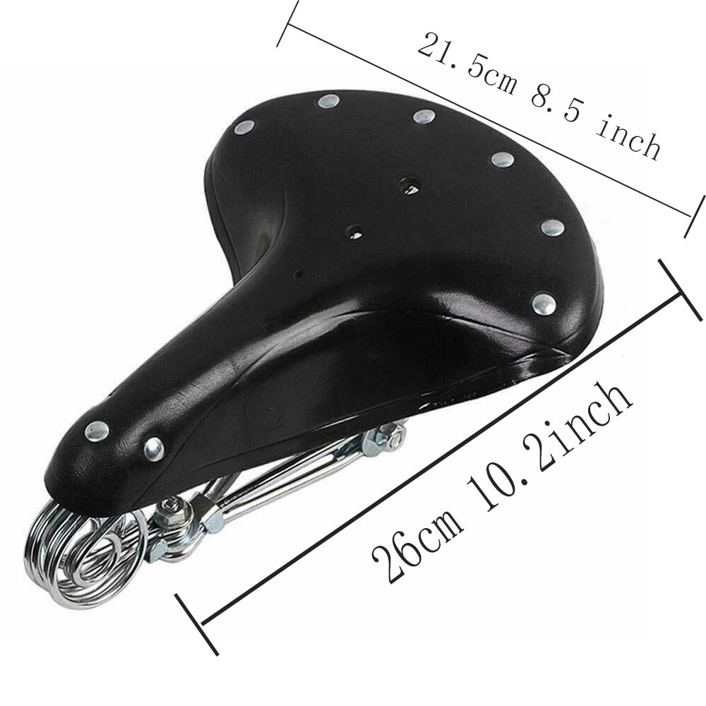 Vintage Classic Genuine LEATHER Retro Fit All Bicycle Cycling Springs Bike Seat