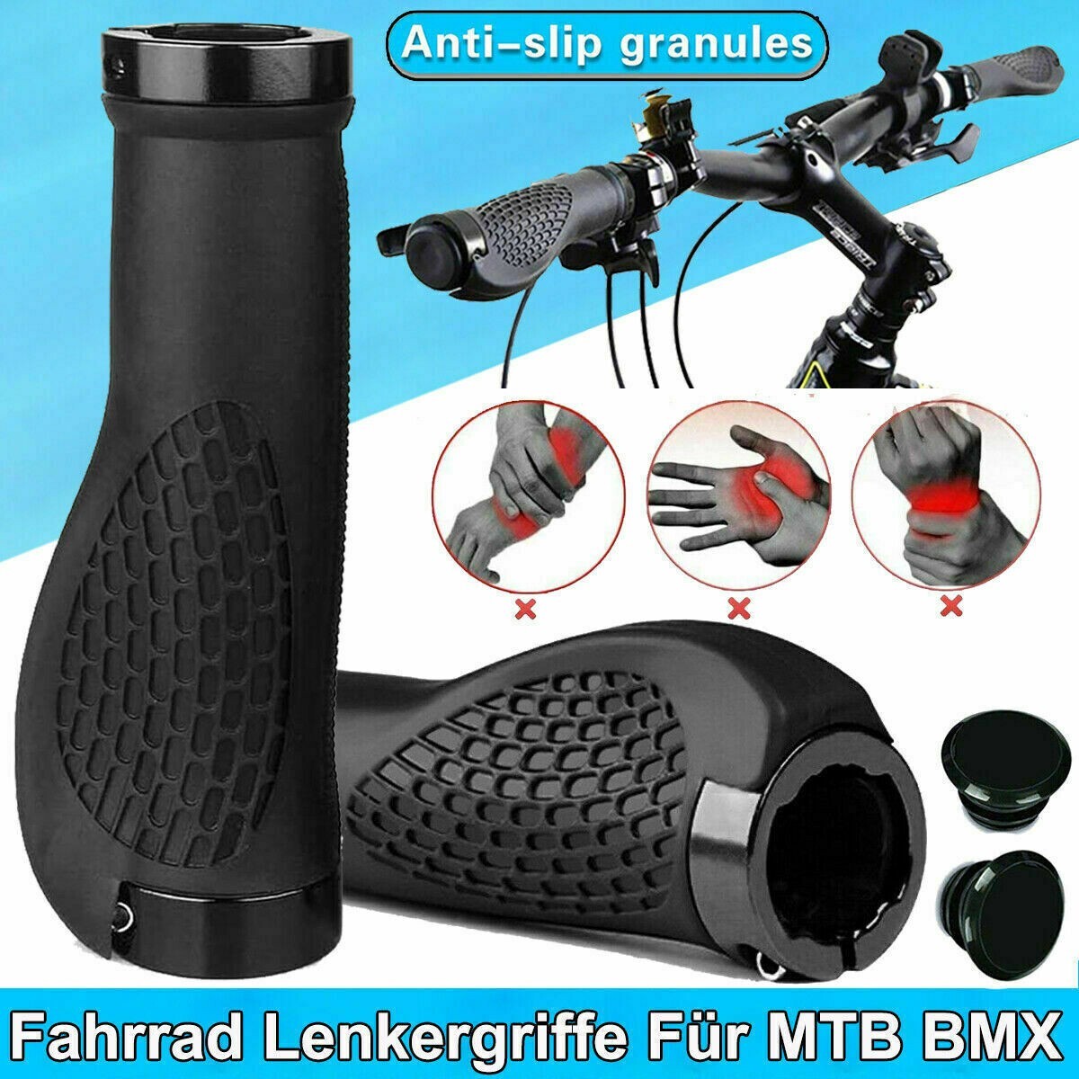 E Mountain bike Handlebars Bicycle Ergonomic Grips For Shimano MTB