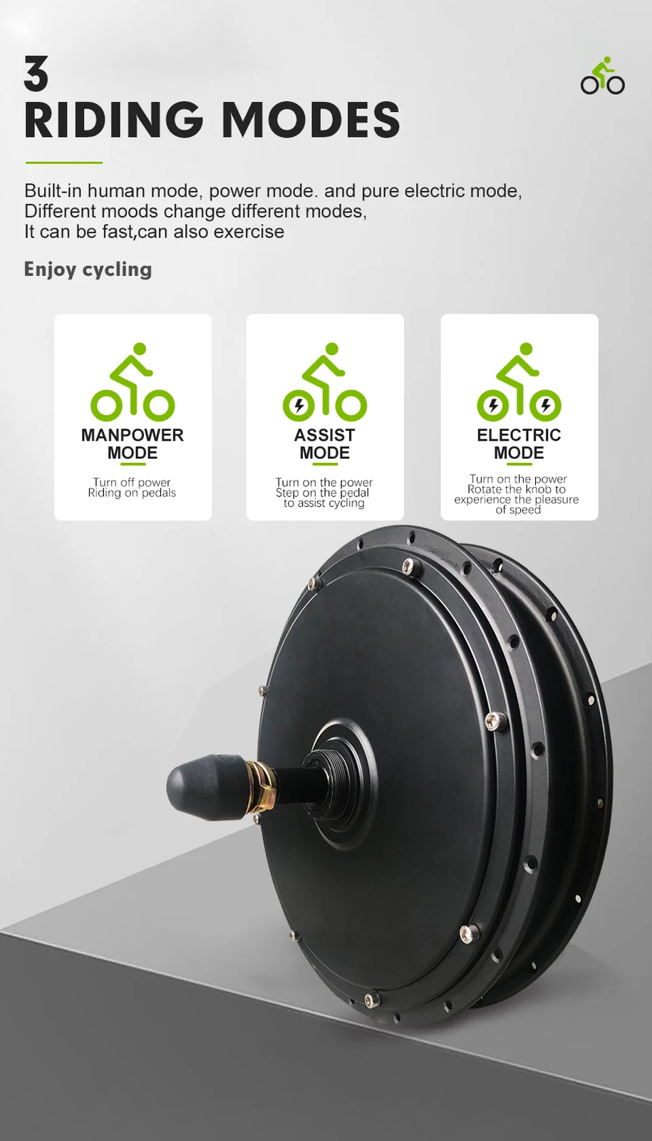 250W 350W 500W 1000W 1500W 2000W MTB Front Rear Hub Motor Ebike Conversion Kit