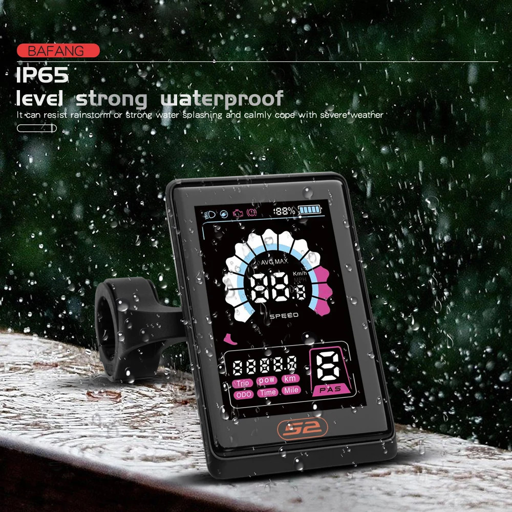 UART LCD UKS2 Color Display BAFANG BBS01 BBS02B BBSHD Mid Drive Ebike Computer