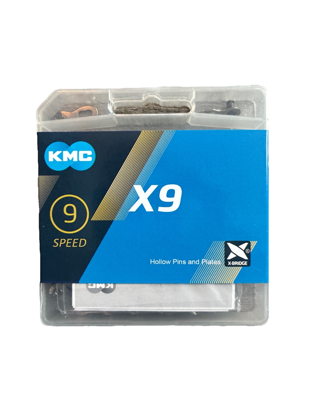 KMC X9 9-Speed Bike Chain 1/2″ X 11/128″ 116 Links