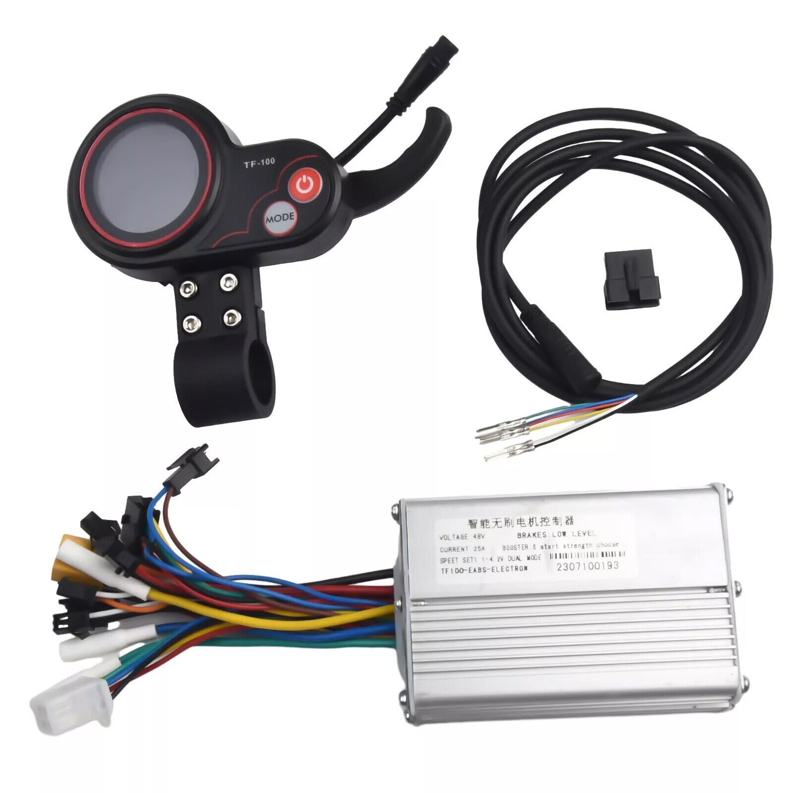 1200W 48V-25A Scooter Controller Kit Brushless w/LCD Display 6 Pin Cable