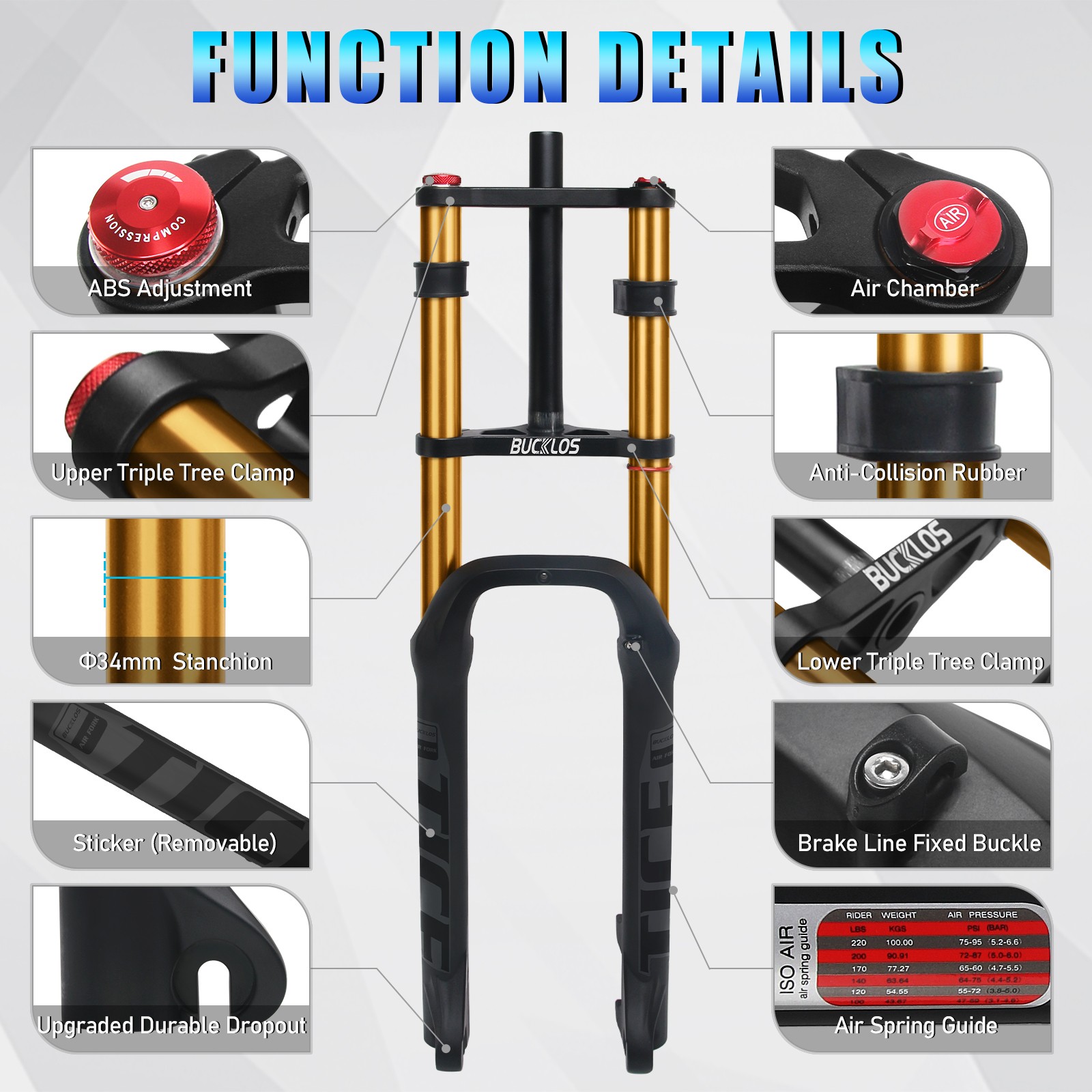 New 2026 26″ Downhill Air Fork 180mm Travel Beach Electric MTB Bike 4.0 Fat Tire