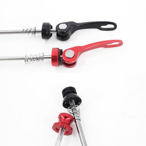 Bike Quick Release Bike Axle for Road Bicycles Front 115 mm Rear 147 mm- Red