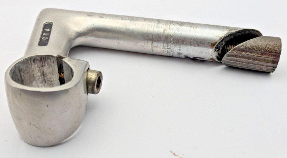 CTA QUILL STEM 22.0 FRENCH 25.0MM CLAMP 75MM REACH SILVER ALUMINUM
